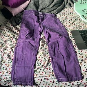 Selling Purple Cargo pants from garage size 11
